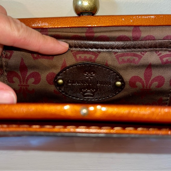 Vintage Gianni Bini Cognac Brown Clutch Bag/Purse. Excellent Condition. - Picture 9 of 11